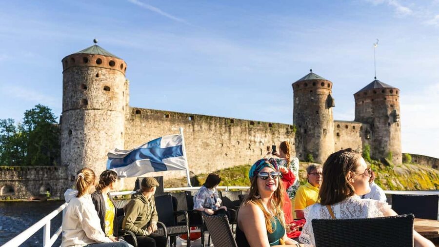 SIGHTSEEING CRUISE AROUND SAVONLINNA - The central islands, Casino shores, and old railway bridge