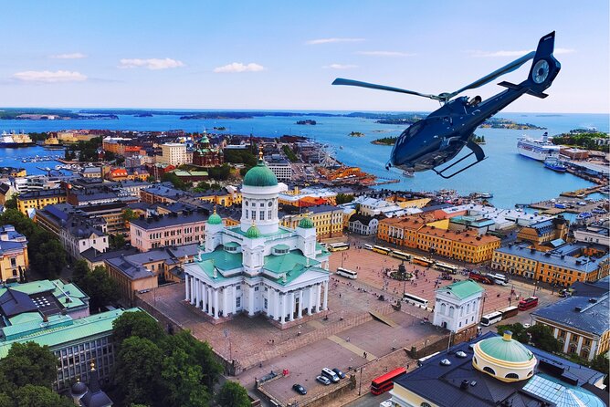 Sightseeing Helicopter Tour in Helsinki 45 Minutes - Neighborhoods, ferries, and the Rock Church