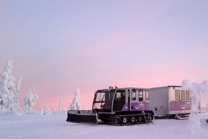 Small-group Wintertime Amethyst Mine Visit from Rovaniemi - Riding the snowcat up the mountain