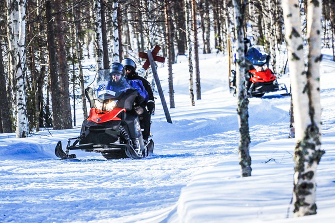 Snowmobile Driving - Morning start - Starting at Rovakatu 26 in central Rovaniemi