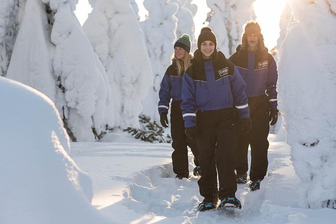 Snowshoeing in the Arctic Circle Wilderness - Learning to walk in snowshoes