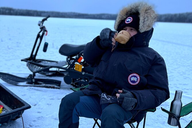 VIP Ice Fishing "ICEBREAKER" Lunch in Glass Igloo - Clothing, children, and accessibility
